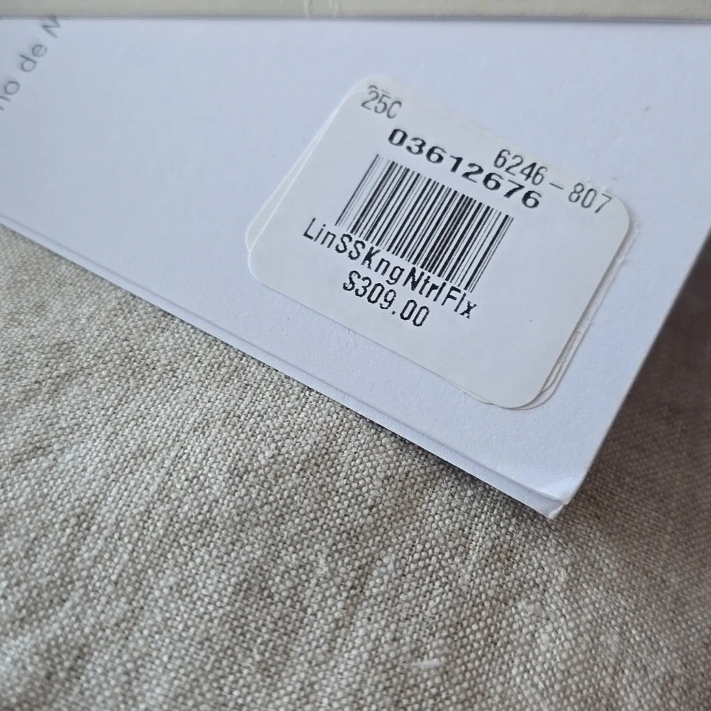 ❤️BUY 2 GET 1 FREE West Elm European Flax Linen Sheet Set, Natural Flax, King